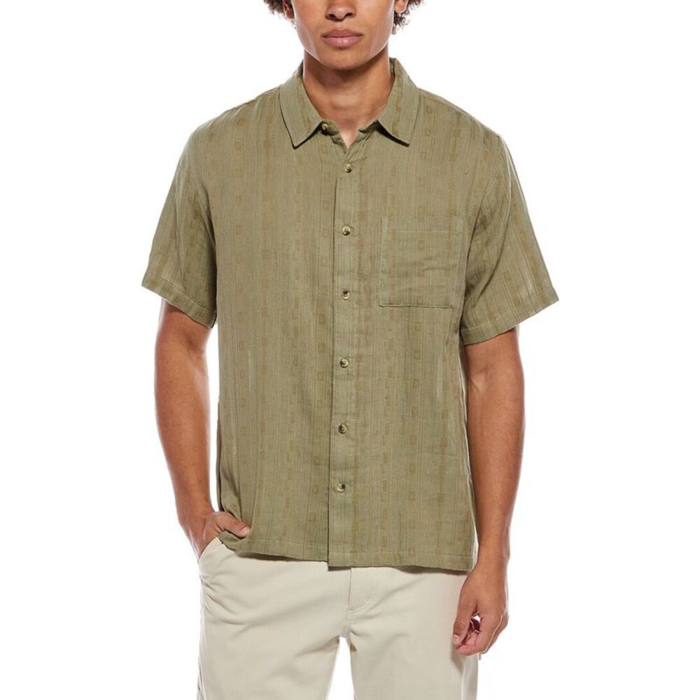 Sovereign Code Mens  Stripe Shirt, Green